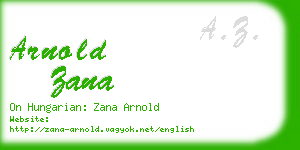 arnold zana business card